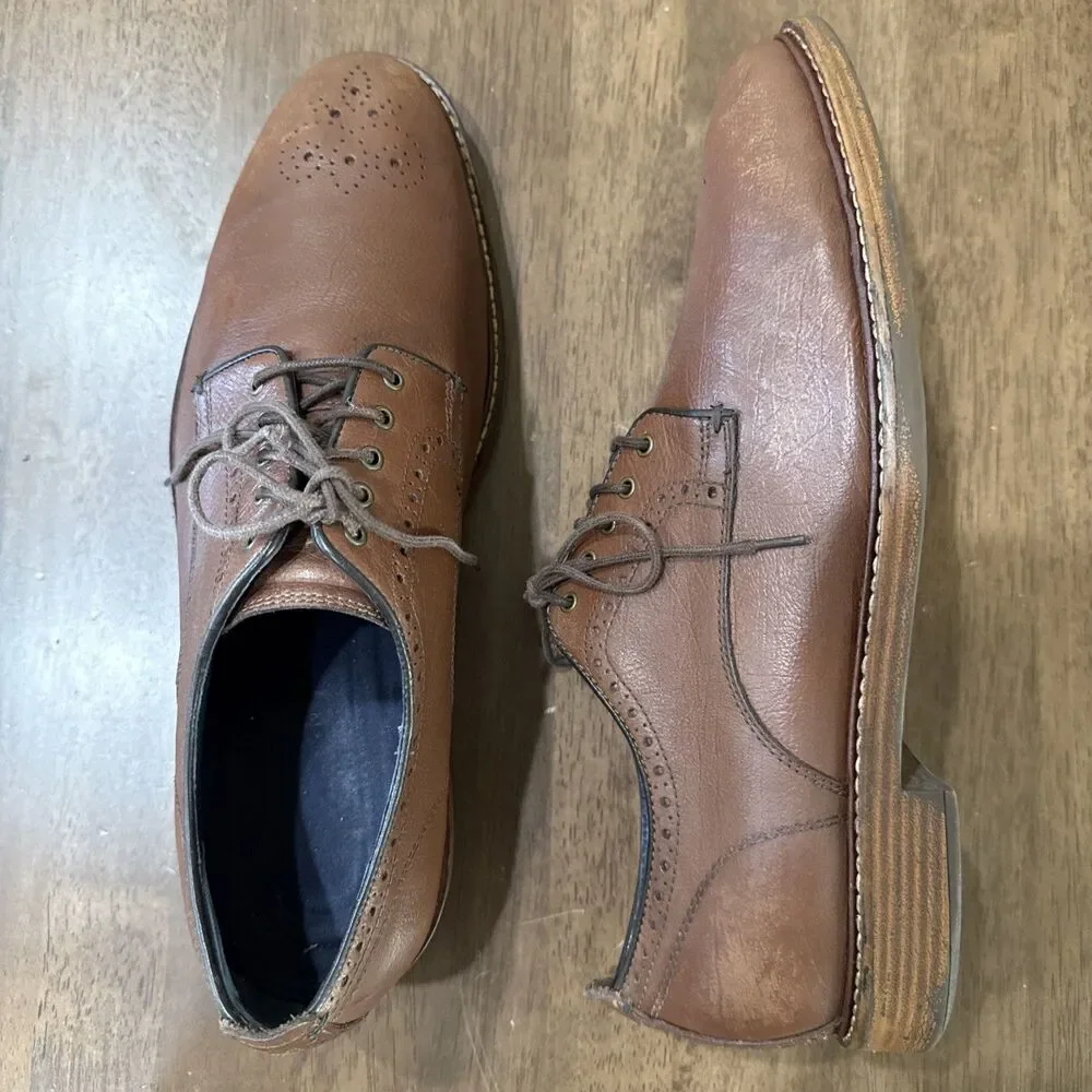 Cole Haan Kennedy Grand OS Men’s 10.5M Brown Leather Medallion Oxford C25229